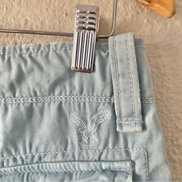 Y2K 2000s American Eagle Cargo Shorts Mens 30 Blue Preppy Paratrooper Classic - Picture 10 of 16